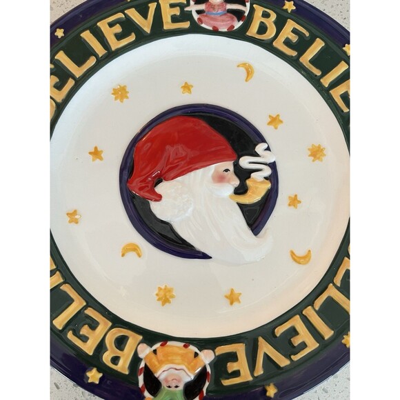 Vint Mary Engelbreit Celebrate the 15th Anniversary Believe 1999 Christmas Plate - Picture 2 of 7